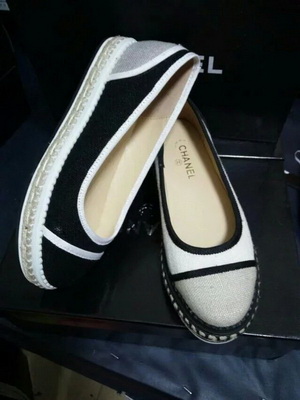 CHANEL Shallow mouth flat shoes Women--152